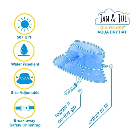 Toddler Girls Kids Jan /& Jul Baby Sun-Hat 50+ UPF Cotton Wide Brim Adjustable Chin-Strap